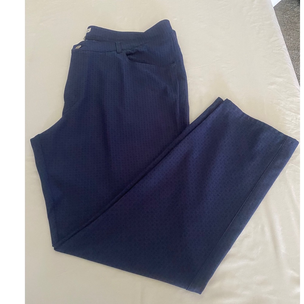 Peter Millar Mens Skull Crossbones Golf Pants Navy Blue 5-Pocket 40x30